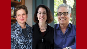 Portraits of newly appointed University Professors Catherine Dulac, Arlene Sharpe, and Robert J. Sampson
