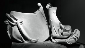 <i>Beckoning</i> (2008), one of Dinerstein’s recent concrete sculptures 