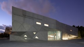 Exterior of the Herta and Paul Amir Building at the Tel Aviv Museum of Art