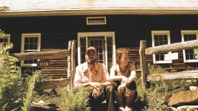 Tyler Gibbons and Robin MacArthur outside the Vermont home of her grandmother, Margaret MacArthur.