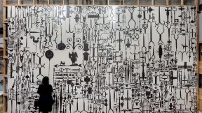 Ellen Harvey’s “Metal Painting,” 2015