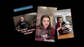 Three TikTok screenshots of Abigail Mack