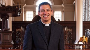 Matthew Potts in Harvard's Memorial Church