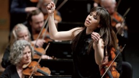 Sarah Hicks conducting the Minnesota Orchestra