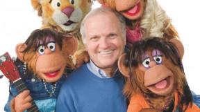 Cerf today with characters from <i>Between the Lions</i>