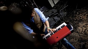Ben Cosgrove at the keyboard during a recent performance