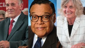 From Left: James V. Baker, William Thaddeus Coleman Jr., and Georgene Botyos Herschbach