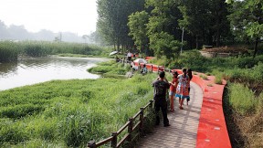 Red Ribbon Park, along the naturally verdant Tanghe River in Qinhuangdao, Hebei Province, China, 2007 