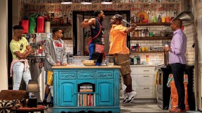 The cast of "The Hot Wing King"