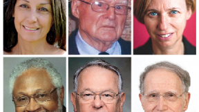 Top row from left: Teresita Alvarez-Bjelland, F. Gorham Brigham, and Deborah Gelin. Bottom row from left: Joseph K. Hurd Jr., John Paul Kennedy, and Michael G. Yamin