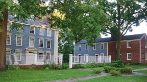 View of the Royall House and the slave quarters.