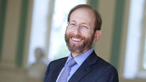Photographic portrait of Harvard provost Alan M. Garber