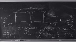 Photograph of a mathematician's blackboard, from the book Do Not Erase