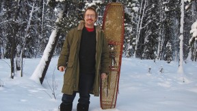 Photograph of Eric Hegsted in Yukon snow with snowshoes