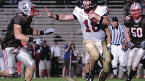 Quarterback Andrew Hatch’s forte is passing, but Brown’s defenders kept him on the run in a 29-14 blowout.