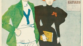 One of the earliest American football posters, done for <i>Harper’s</i> in 1894 by Edward Penfield. This example, in B+ condition, sold at a Swann Galleries auction August 3 in New York City for $1,320, including buyer’s premium. In 1894 Yale beat Harvard 12-4.