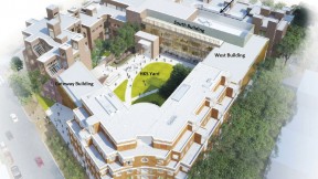 A rendering of the Kennedy School&rsquo;s expanded and reconfigured campus