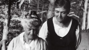 Millicent Todd Bingham looks over her mother’s shoulder in this double portrait from 1931.