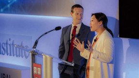 Mark Zuckerberg and Priscilla Chan at Kempner Institute debut