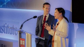 Mark Zuckerberg and Priscilla Chan at Kempner Institute debut