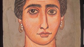 Tempera portrait of Egyptian woman 