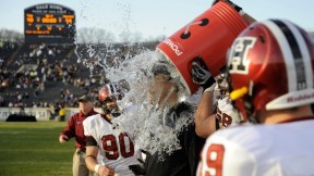 Coach Murphy got a Powerade shower as time expired.