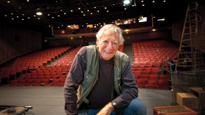 Robert Brustein onstage at the Loeb Drama Center, home of the American Repertory Theater, which he founded in 1979