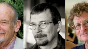Left to right: John Bethell, Robert Neubecker, and Jim Harrison