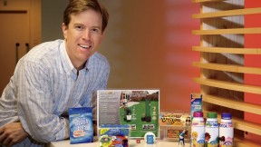 i-Lab director Gordon S. Jones with some of the products he has created or helped develop and bring to market