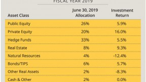 Harvard’s fiscal year 2019 endowment returns by asset class