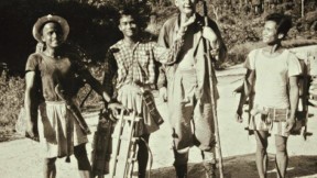 Photograph of Peter Ashton and field team in Borneo
