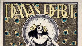 A Hasty Pudding Theatricals poster from 1910 showing a debutante curtseying
