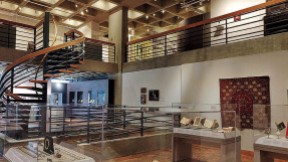 View of the two-tiered interior of the Armenian museum 