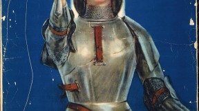 This 1918 "Joan of Arc" poster marketed  savings stamps that could ultimately be  exchanged for a war bond.