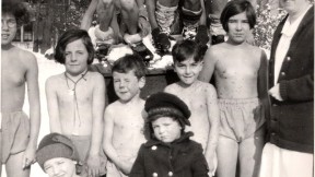 Year-round fresh air and sunlight were seen as curative in the early 1900s. Children at tuberculosis sanatoriums, including Wallum Lake (shown here), were sent outside barely clothed, even in winter.