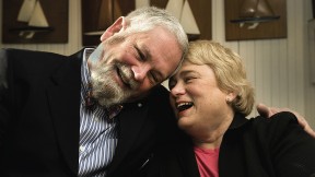 After dating in college, Herb and Teri Motley reunited as  husband and wife 10 years ago.