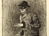 A man holding a revolver and lantern, wearing a hat and coat, appears to be walking cautiously.