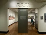 A photograph of the inside of the From Iran exhibit at the Harvard Peabody Museum