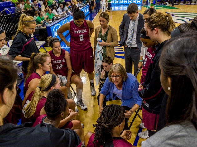 Head coach Kathy Delaney-Smith, in her thirty-fourth season at Harvard, is trying to steer her young team to the program's twelfth Ivy League championship.