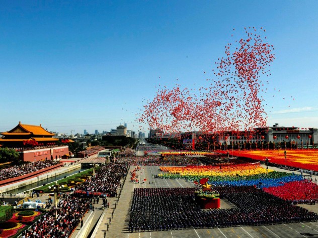 Photograph by Xie Huanchi/Xinhua Press/Corbis the sixtieth-anniversary celebration of the People’s Republic of China, held last October