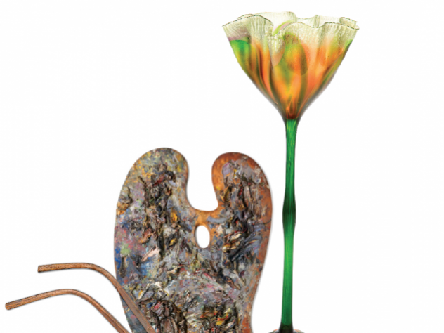 Vase and Palette by Katya Kallsen, © President and Fellows of Harvard College; Plow, © President and Fellows of Harvard College