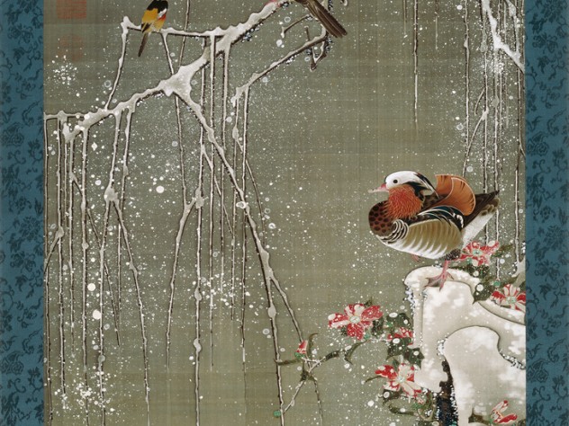 Courtesy of the Museum of the Imperial Collections, The Imperial Household Agency <i>Mandarin Ducks in Snow </i>(1759)