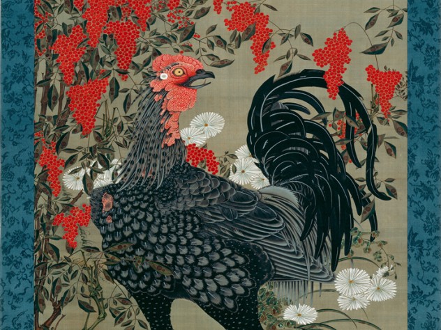 Courtesy of the Museum of the Imperial Collections, The Imperial Household Agency <i>Nandina and Rooster</i> (c. 1761–1765)
