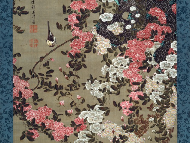 Courtesy of the Museum of the Imperial Collections, The Imperial Household Agency <i>Roses and Small Bird</i> (c. 1761-1765)