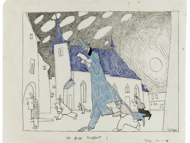 Image courtesy of the Department of Digital Imaging and Visual Resources, Harvard Art Museums, © 2011 President and Fellows of Harvard College <i>Big News!,</i> January 1, 1909