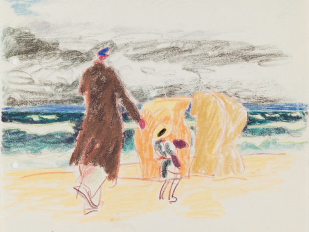 Image courtesy of the Department of Digital Imaging and Visual Resources, Harvard Art Museums © 2011 President and Fellows of Harvard College <i>Untitled</i> (Beach Scene), July 17, 1911