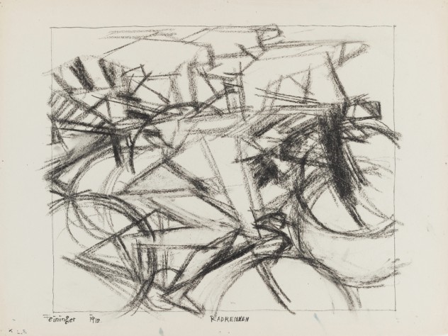 Image courtesy of the Department of Digital Imaging and Visual Resources, Harvard Art Museums, © 2011 President and Fellows of Harvard College <i>Bicycle Race,</i> 1912