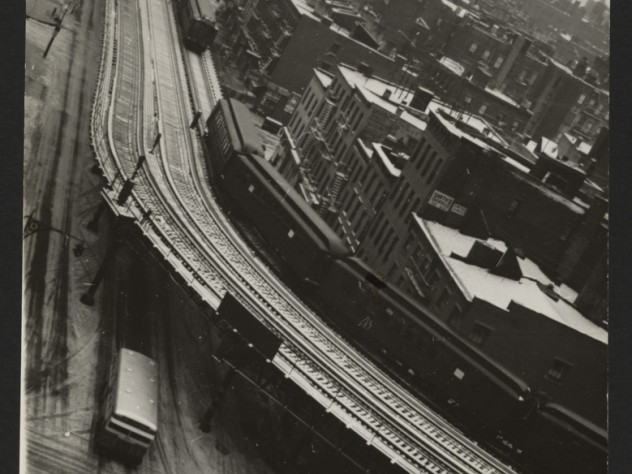 Courtesy of Houghton Library, Harvard University <i> Untitled</i> (Second Avenue El from Window of 235 East 22nd Street, New York), 1939