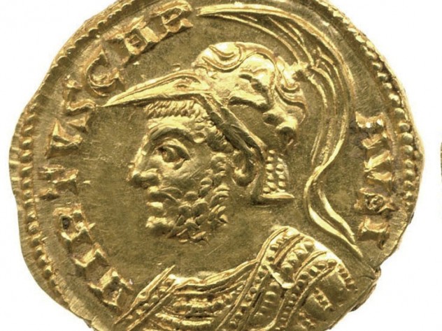 Image courtesy of the Trustees of the British Museum A gold aureus of the British emperor Carausius (A.D. 286–93), found in 2008 in a hoard in Derbyshire, will be discussed in a Harvard Art Museums lecture.