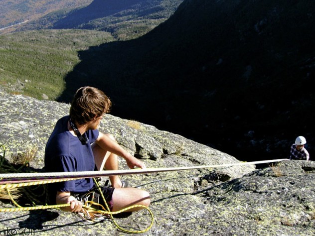 Photograph courtesy of Samuel Brotherton Sam Brotherton ’12 belaying at the top of the Henderson Ridge on Mount Washington during a Mountaineering Club trip